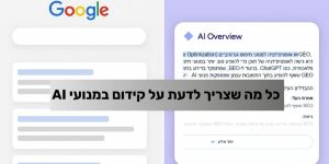 קידום במנועי AI - מדריך מקיף ל- GEO, AIO, AEO